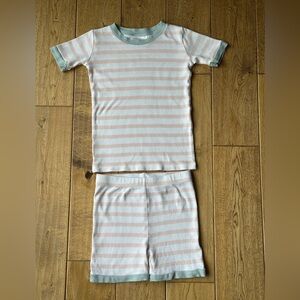 Lake Pajamas Kids Shorts Set Pink Stripes size 5